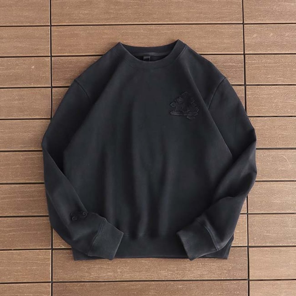 Chrome Hearts Black Embroidered Multi-Cross Logo Long Sleeve